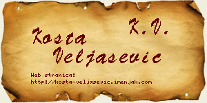 Kosta Veljašević vizit kartica